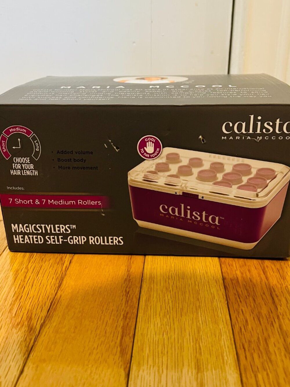 Maria Calista McCool Magic Stylers Heated Self Grip Rollers 7 Medium 7 Short NEW